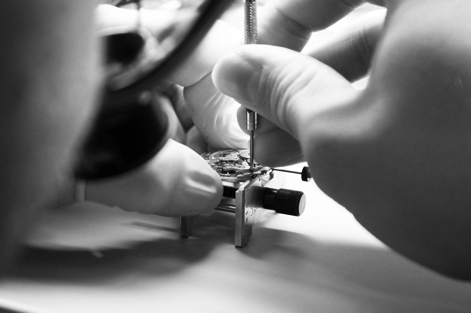 A watchmaker at work