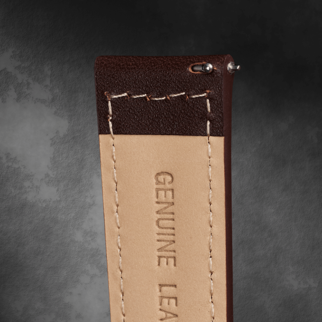 Brown leather quick release strap for McQuaide C1