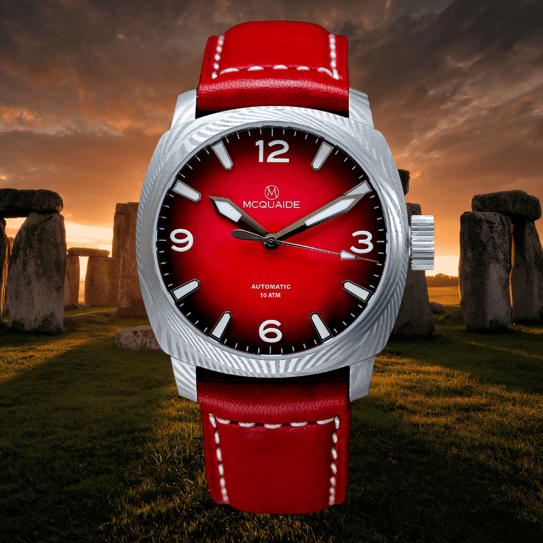 The McQuaide C1 Solstice with a Stonehenge background