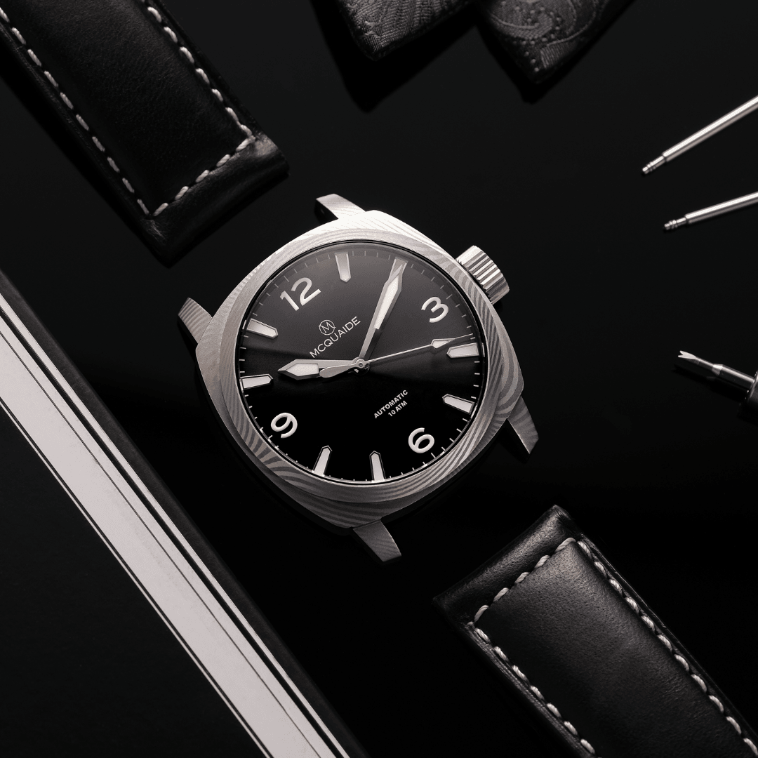 McQuaide C1 Midnight watch head with lugs