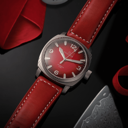 The McQuaide C1 Solstice with Damascus Steel knife